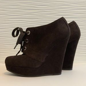 Dolce & Gabbana Suede Wedge Booties
